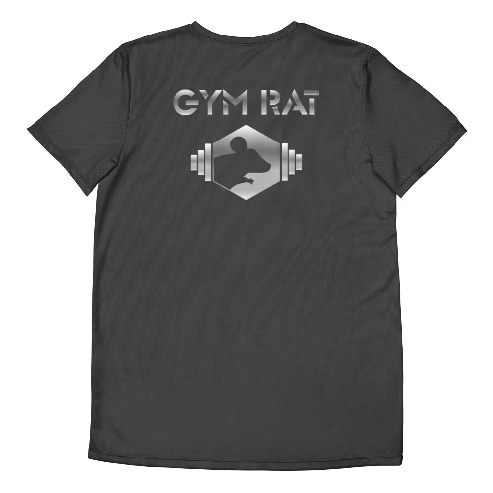 Gym Rat Athletic Mesh Tee – Eclipse with Chrome Logo - Image 2