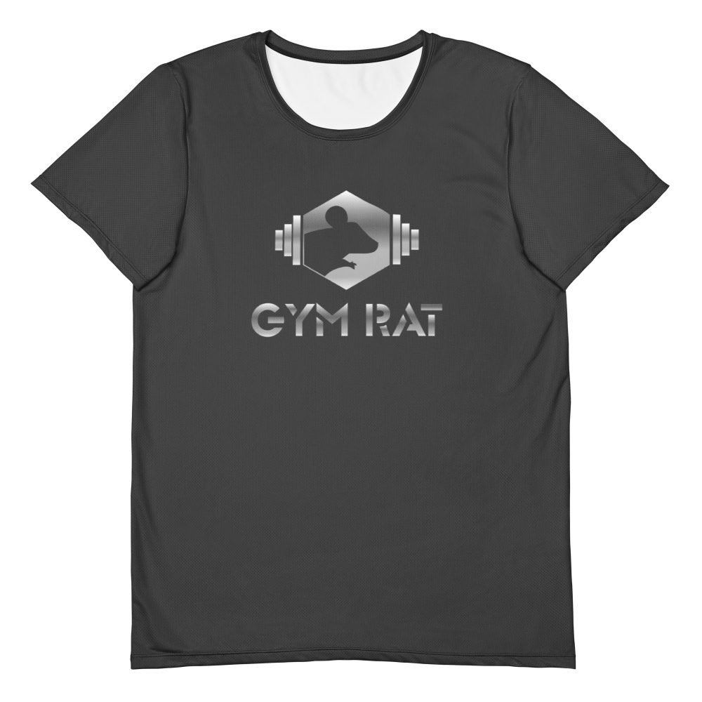 Gym Rat Athletic Mesh Tee – Eclipse with Chrome Logo