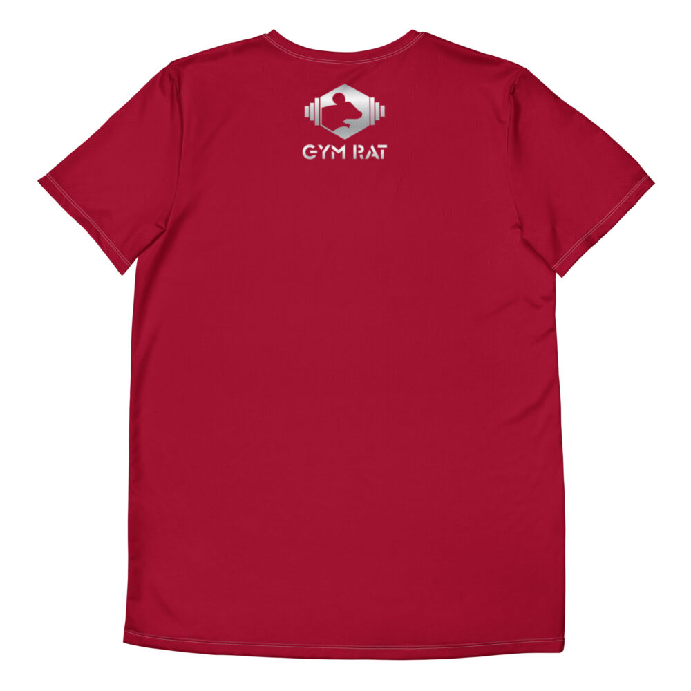Gym Rat Logo Tee – Crimson & Chrome - Image 2