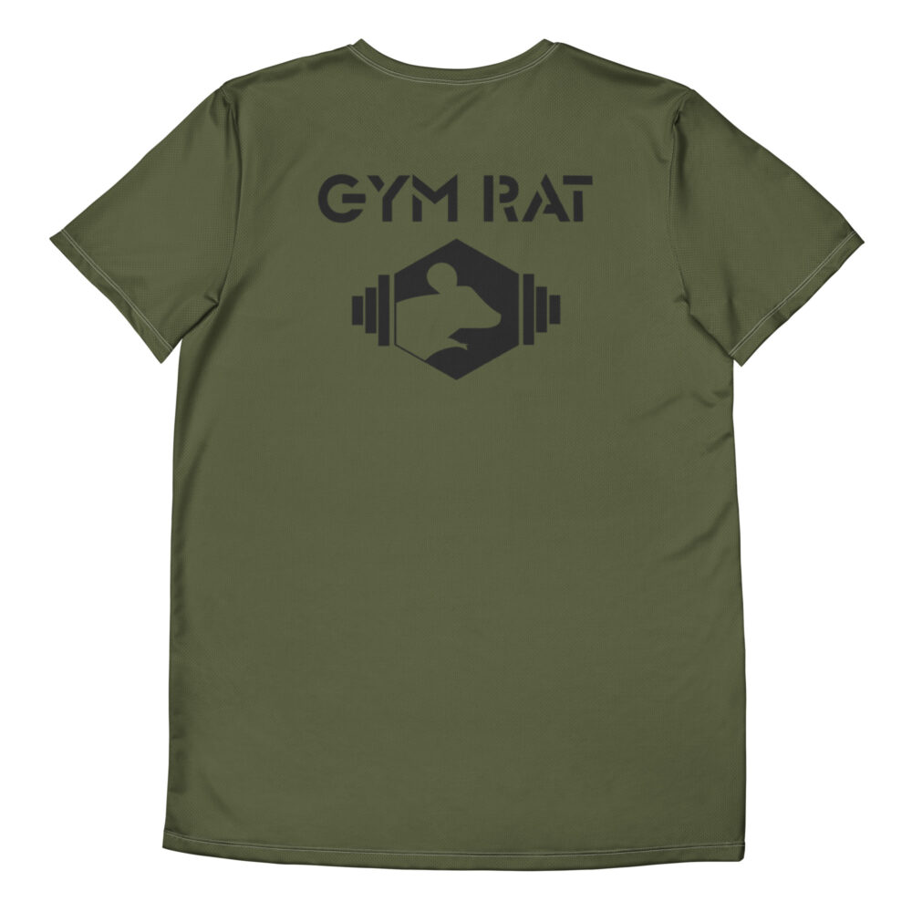 Gym Rat® Athletic Mesh Tee – Saratoga & Black - Image 2