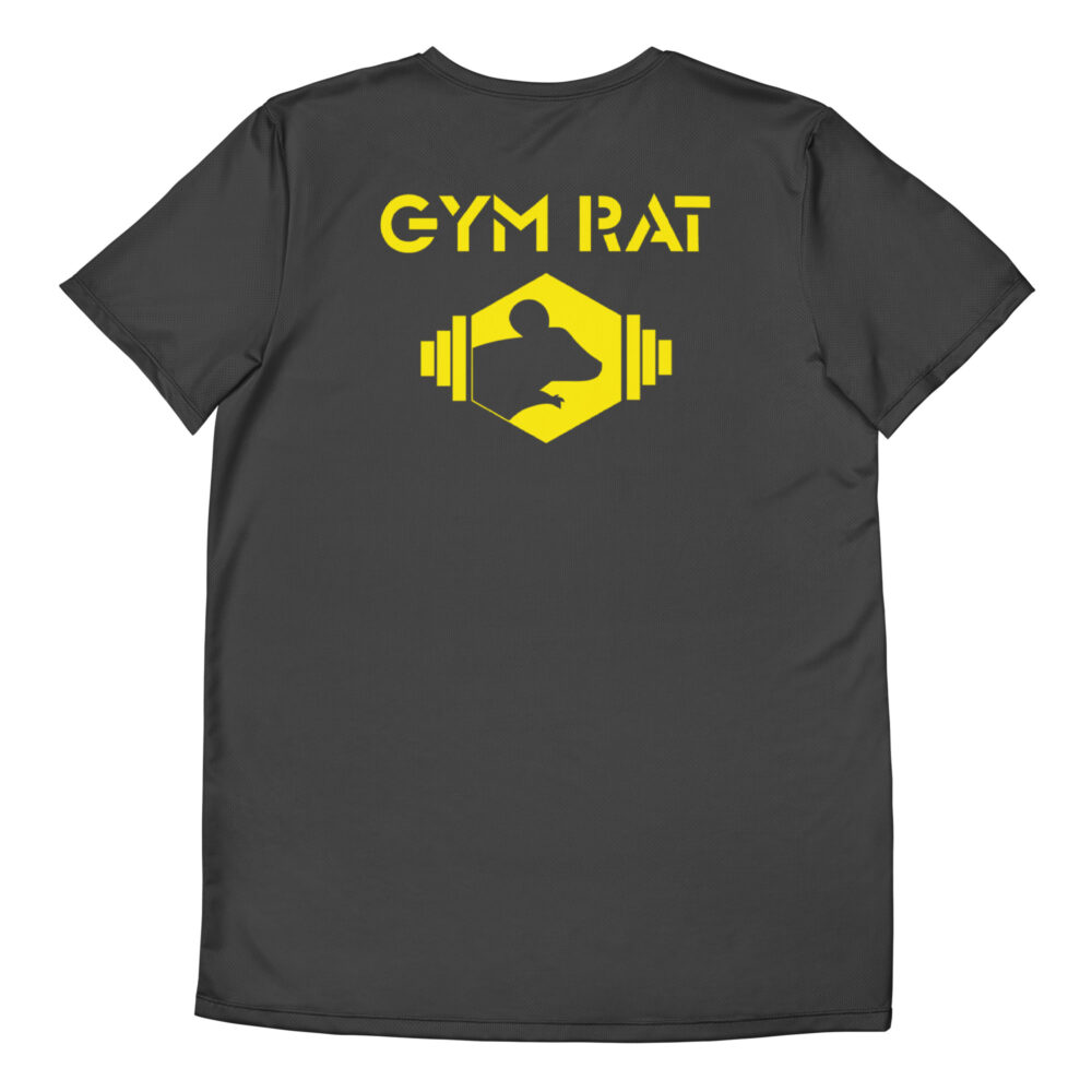 Gym Rat® Athletic Mesh Tee – Eclipse & Yellow - Image 2