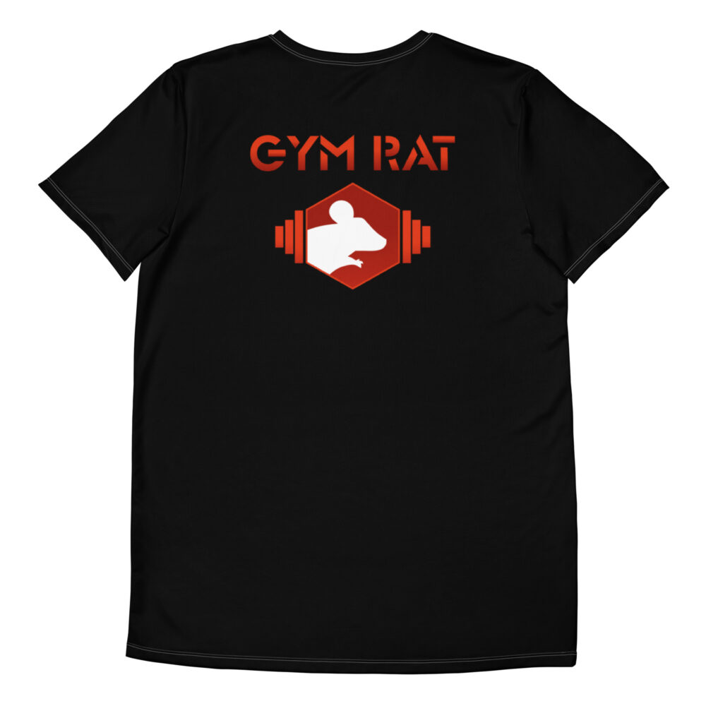 Gym Rat® Athletic Mesh Tee – Black, Red & White - Image 2