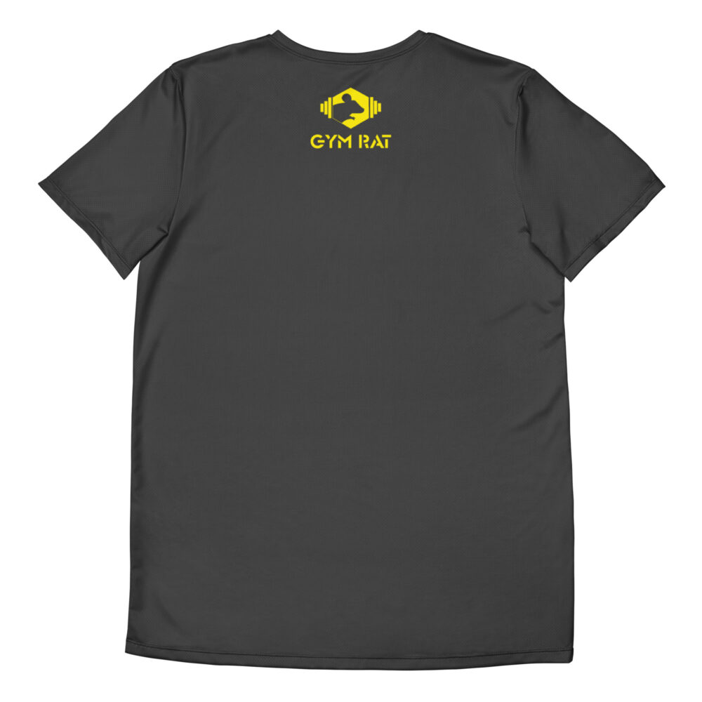 Gym Rat® Athletic Mesh Tee – Eclipse & Yellow - Image 2