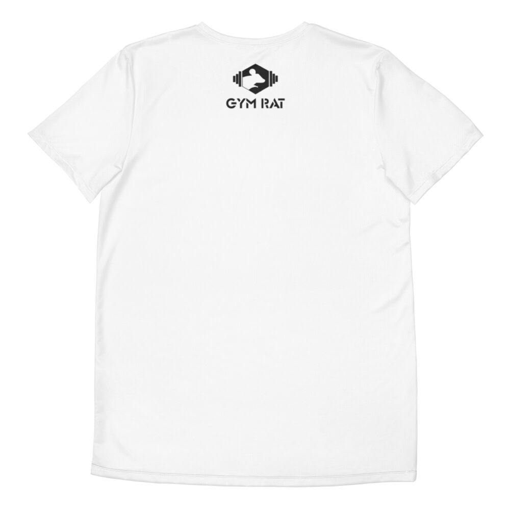 Gym Rat® Athletic Mesh Tee – White & Black - Image 2
