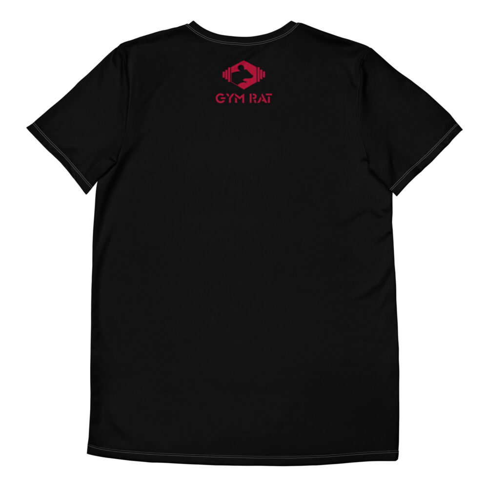 Gym Rat® Athletic Mesh Tee – Black & Red - Image 2