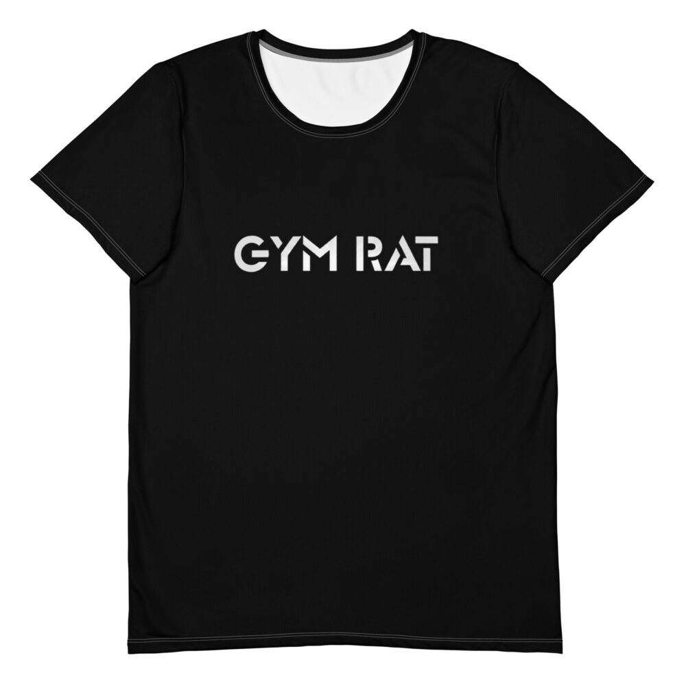 Gym Rat® Athletic Mesh Tee – Black & Chrome
