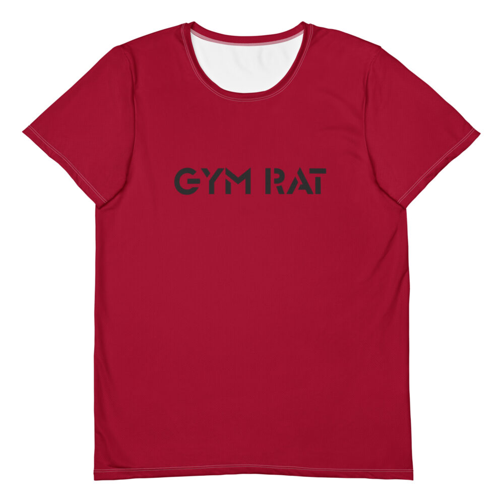 Gym Rat® Athletic Mesh Tee – Red & Black