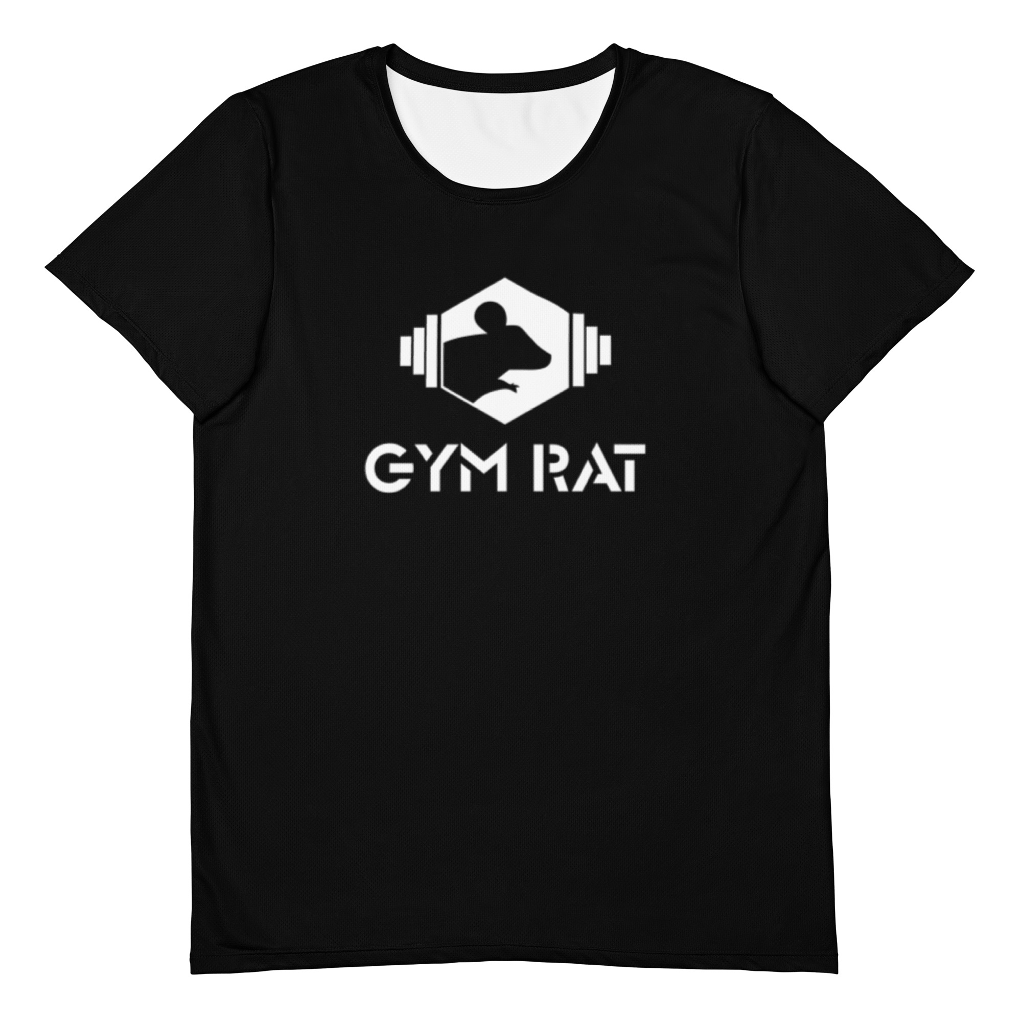 Gym Rat® Athletic Mesh Tee – Black & White