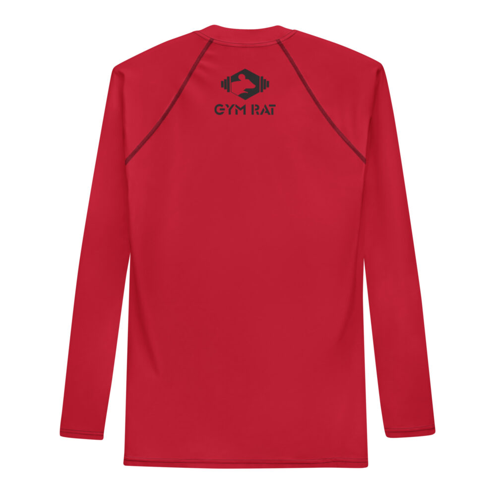 Gym Rat® Long-Sleeve Rash Guard – Red & Black - Image 2