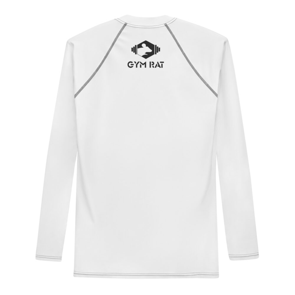 Gym Rat® Long-Sleeve Rash Guard – White & Black - Image 2