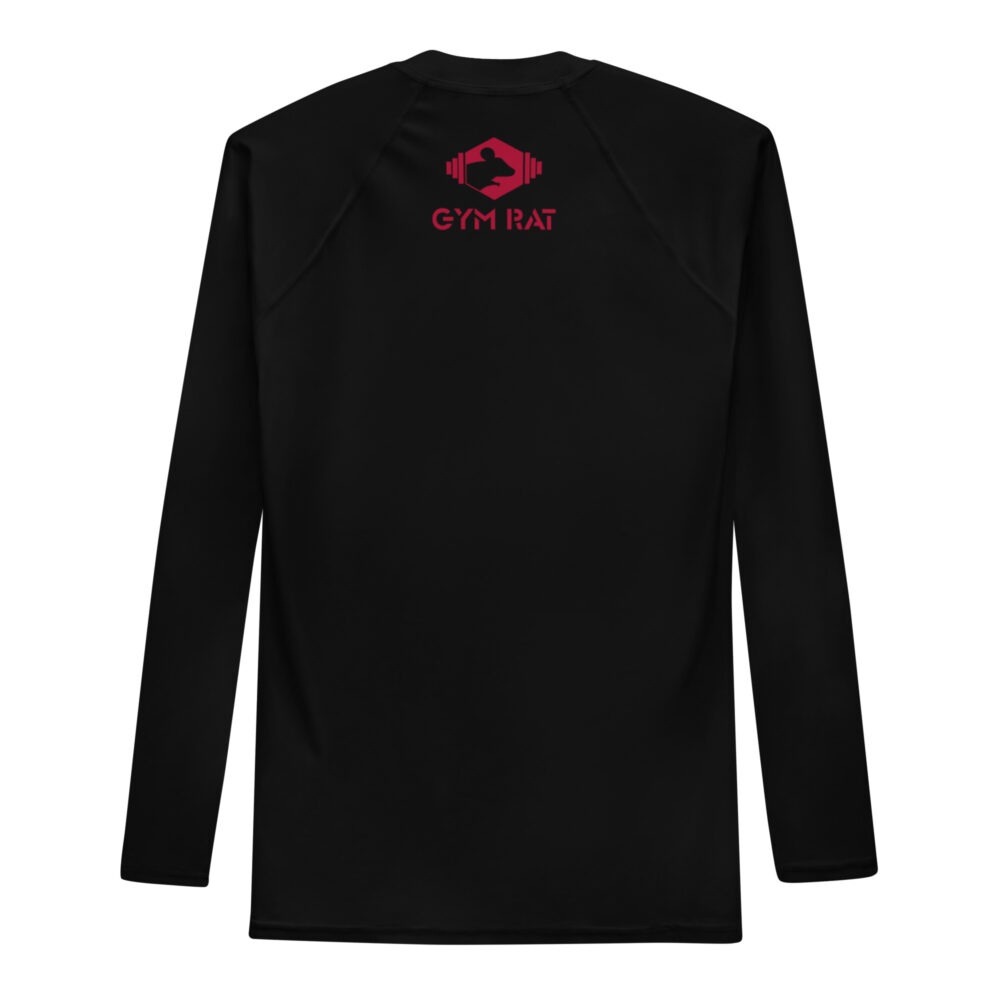 Gym Rat® Long-Sleeve Rash Guard – Black & Red - Image 2