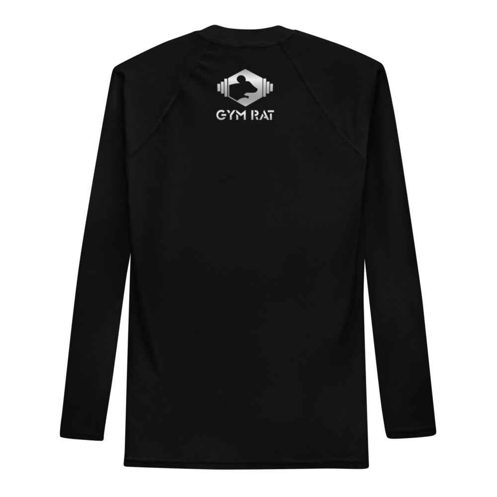 Gym Rat® Long-Sleeve Rash Guard – Black & Chrome - Image 2