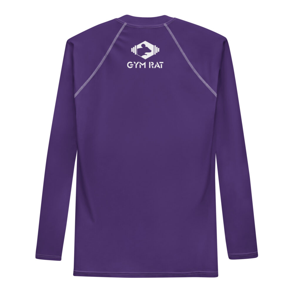 Gym Rat® Long-Sleeve Rash Guard – Purple & White - Image 2