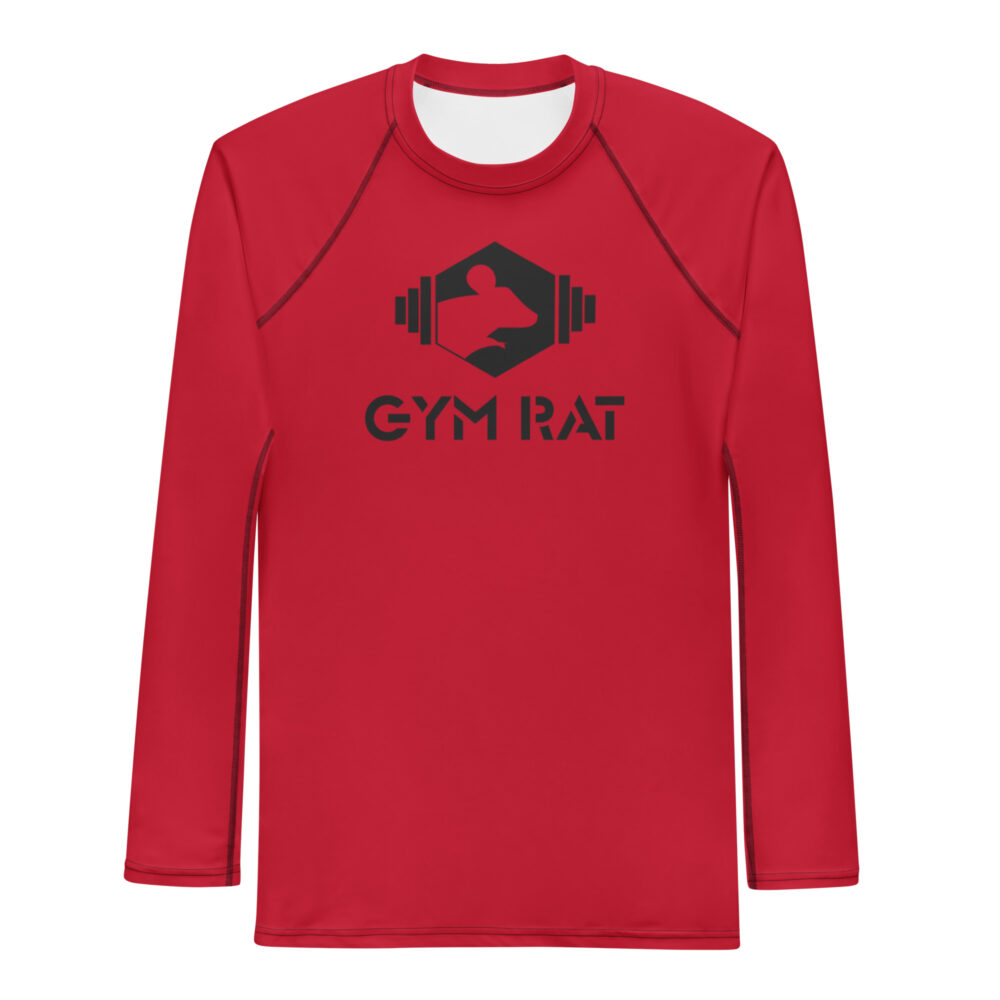 Gym Rat® Long-Sleeve Rash Guard – Red & Black