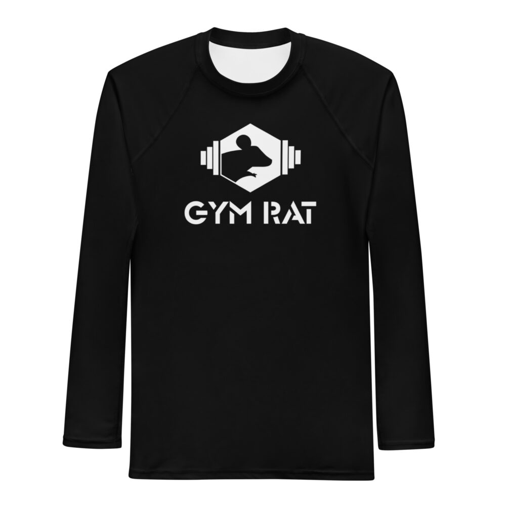 Gym Rat® Long-Sleeve Rash Guard – Black & White