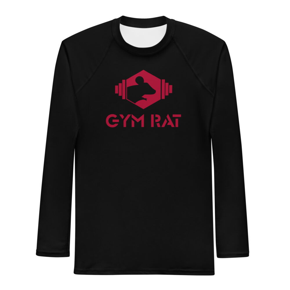 Gym Rat® Long-Sleeve Rash Guard – Black & Red