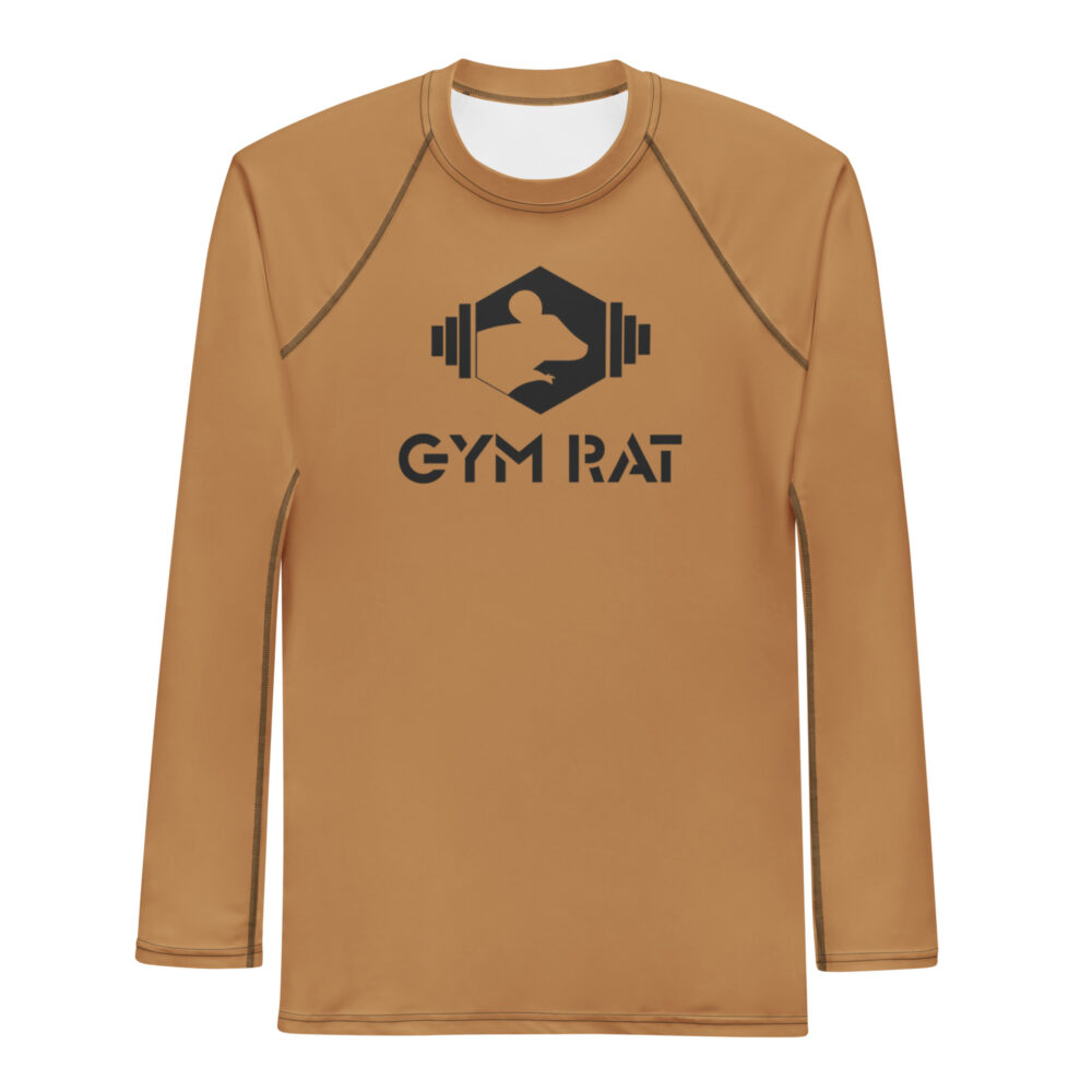 Gym Rat® Long-Sleeve Rash Guard – Sand & Black