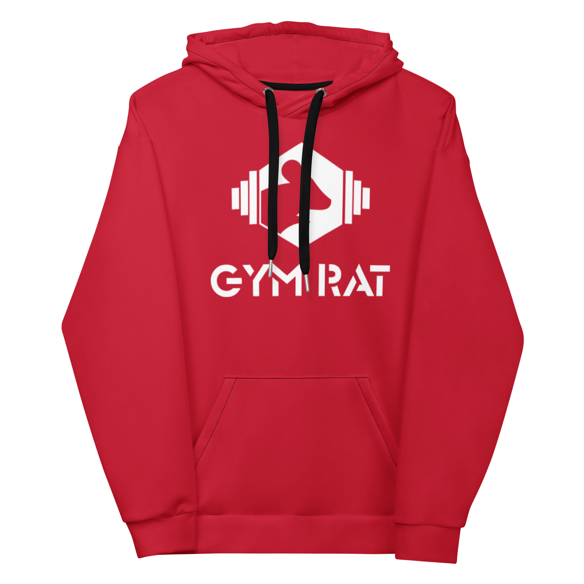 Gym Rat® Unisex Hoodie – Red & White