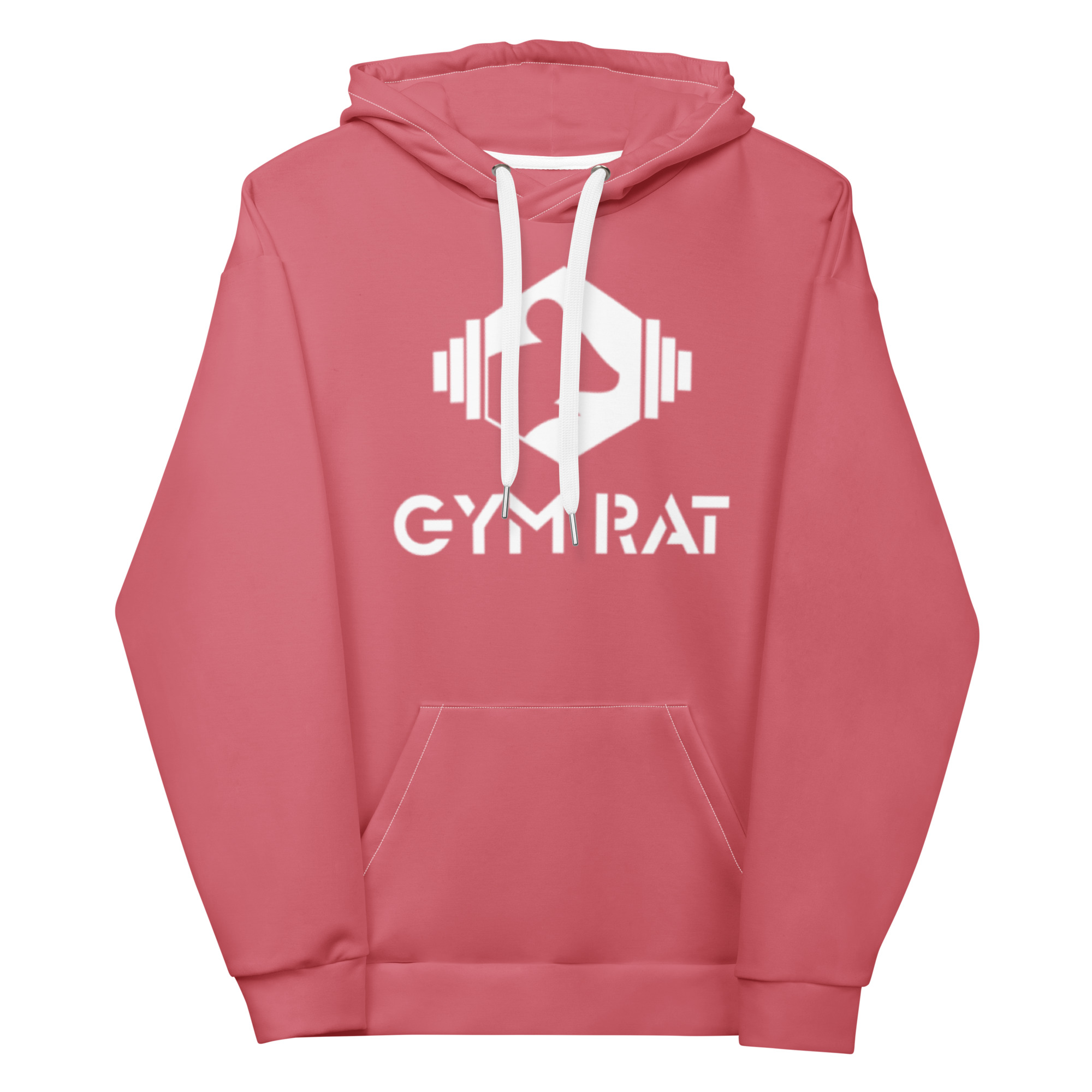 Gym Rat® Unisex Hoodie – Cabaret & White