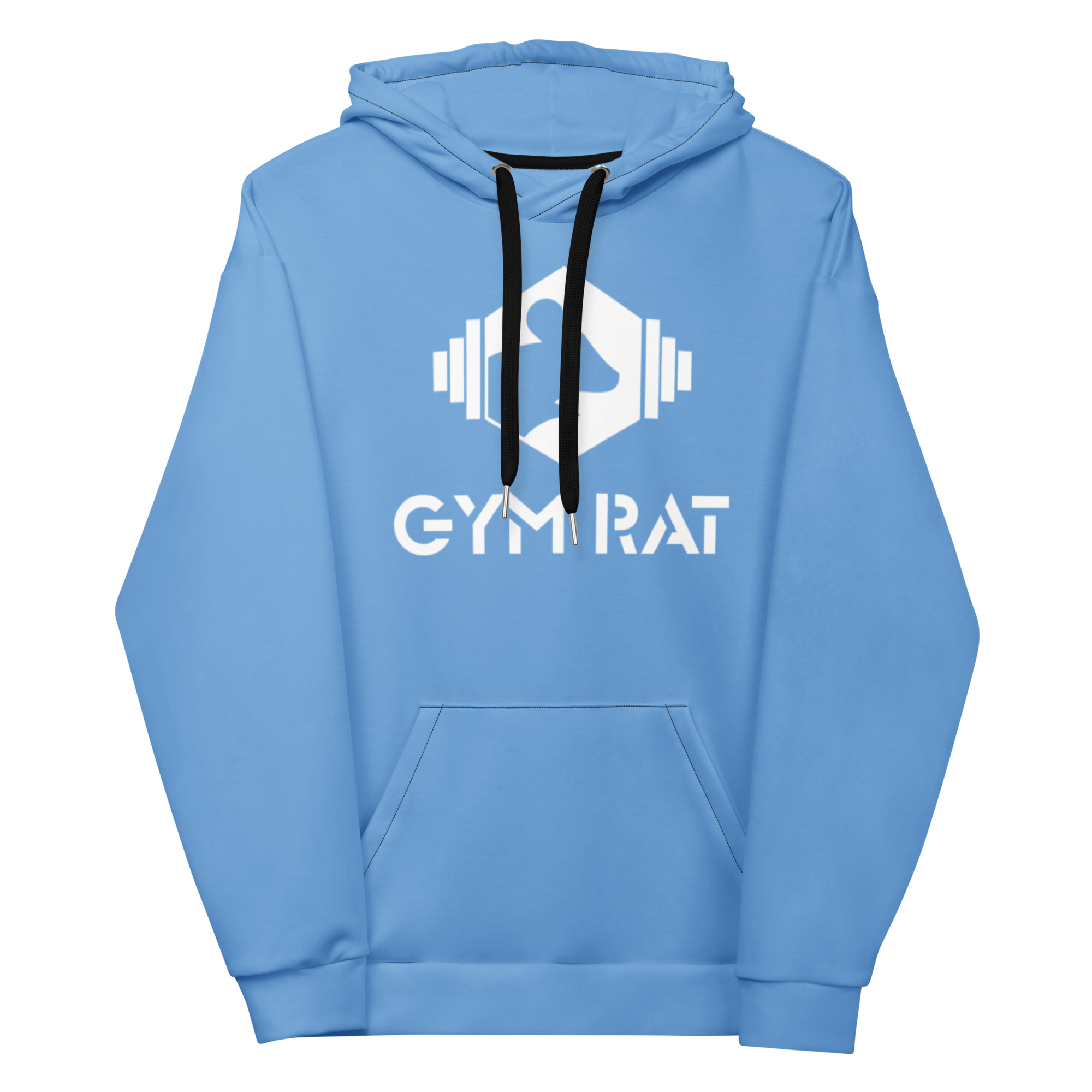 Gym Rat® Unisex Hoodie – Jordy Blue & White