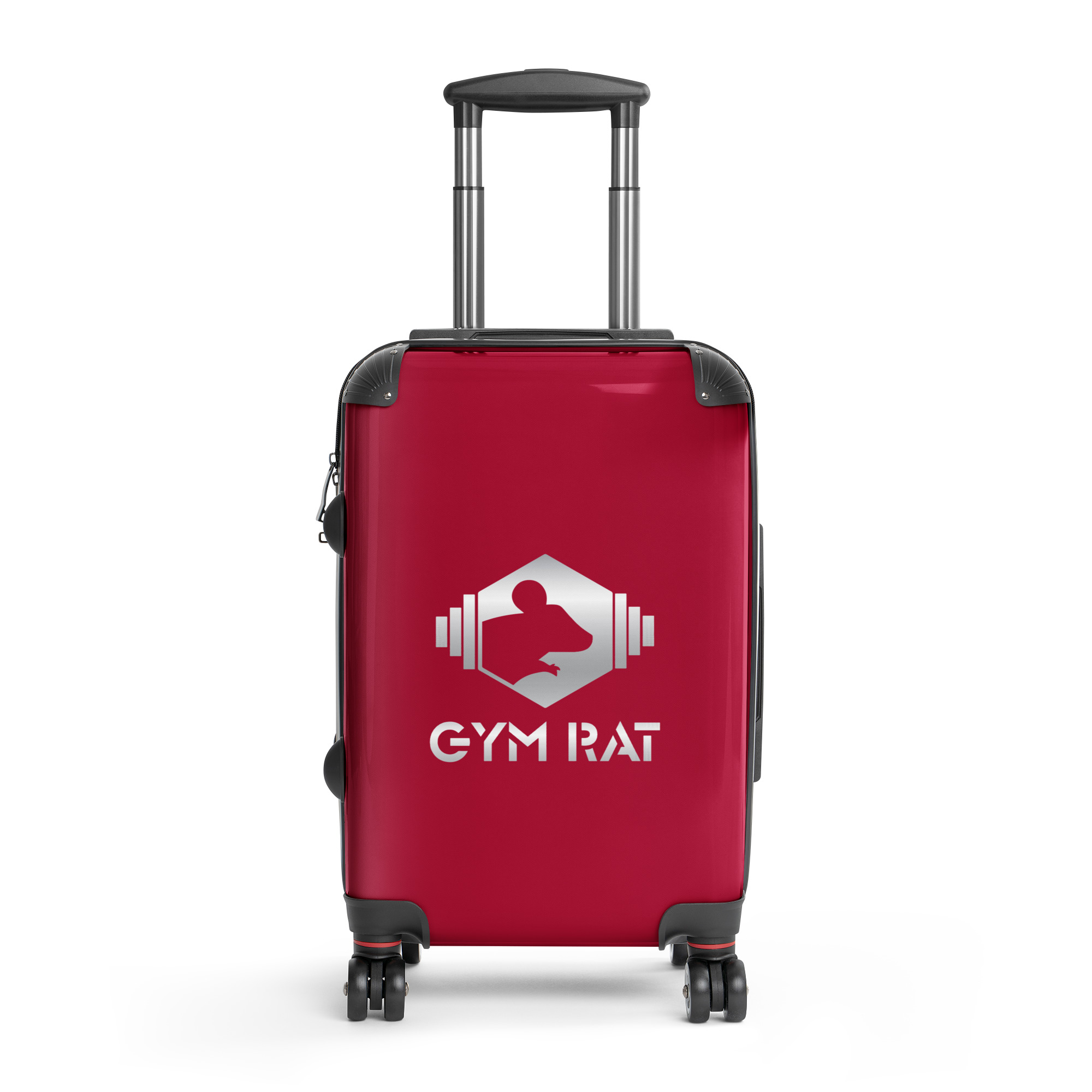Gym Rat® Hard-Shell Suitcase – Crimson & Chrome