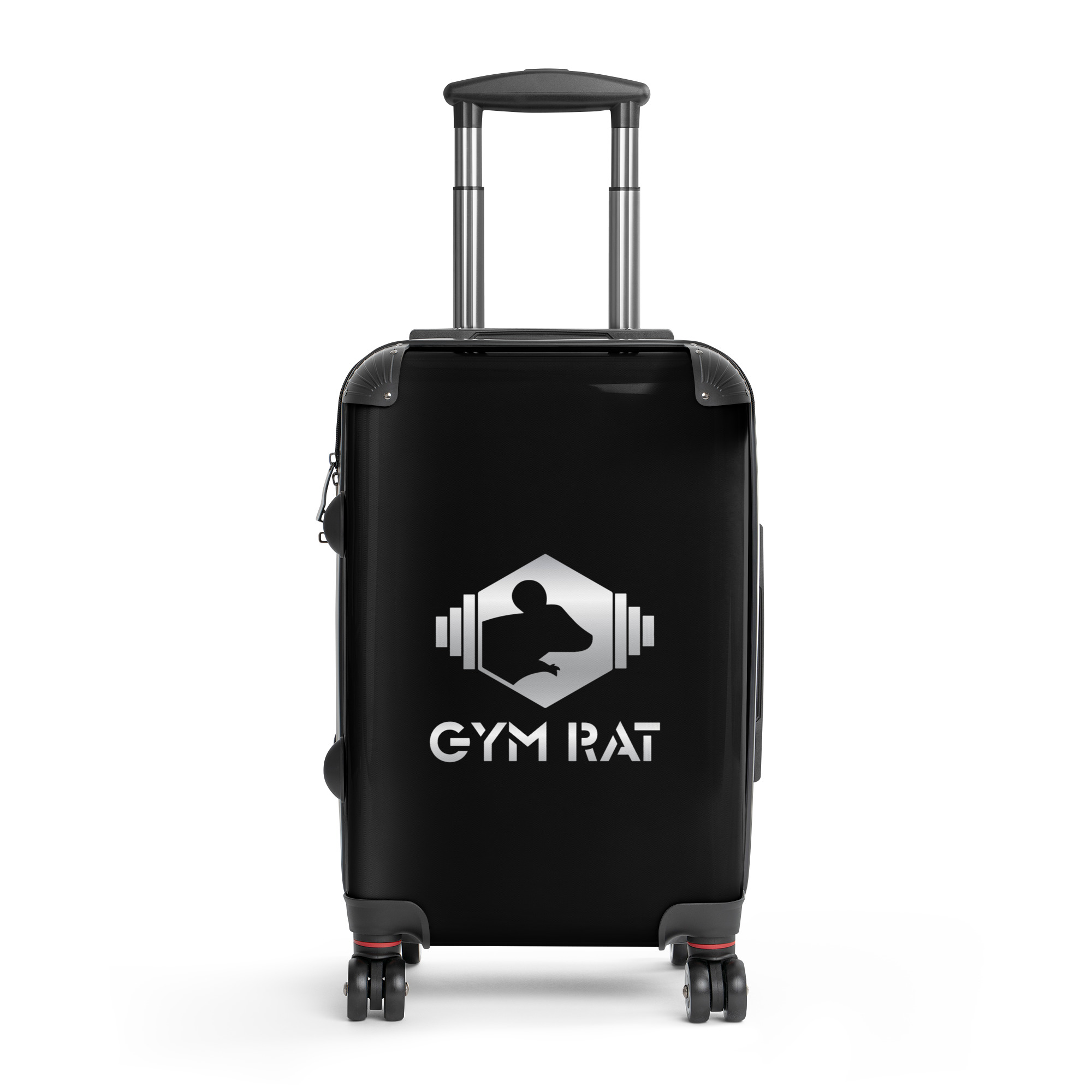Gym Rat® Hard-Shell Suitcase – Black & Chrome