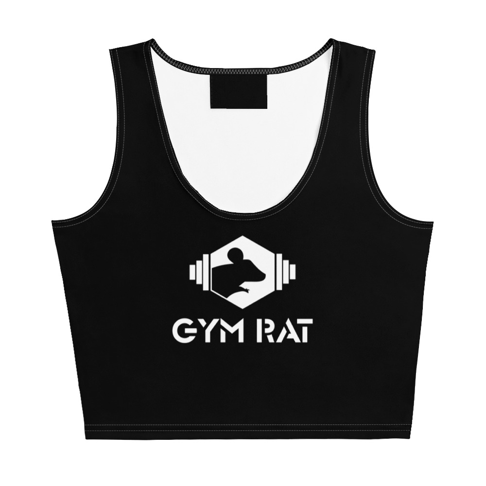 Gym Rat Women’s Crop Top – Black & White