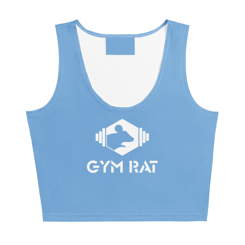 Gym Rat® Women’s Crop Top – Jordy Blue & White