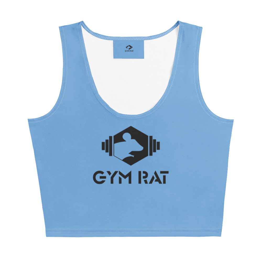 Gym Rat Women’s Crop Top – Jordy Blue & White
