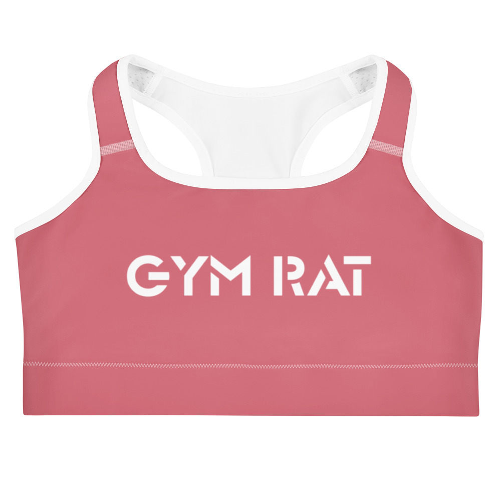 Gym Rat® Women’s Sports Bra – Cabaret & White